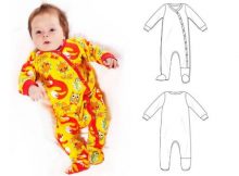 Baby Footed Coverall sewing pattern (preemie-3T)