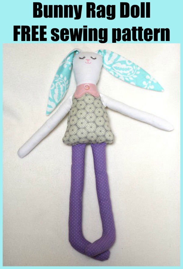 Bunny Rag Doll FREE sewing pattern