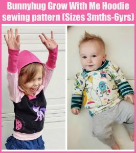 Bunnyhug Grow With Me Hoodie sewing pattern (Sizes 3mths-6yrs) - Sew ...