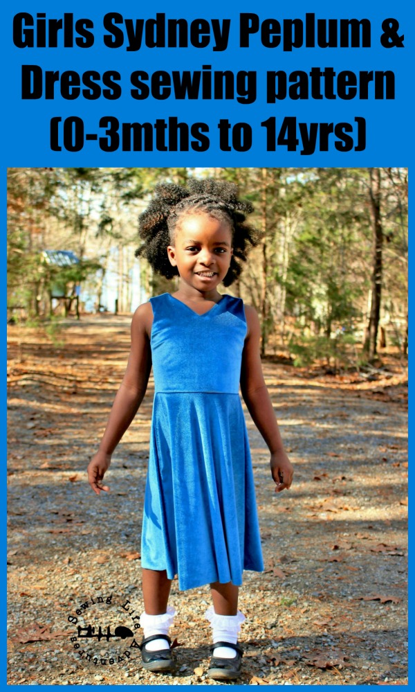 Girls Sydney Peplum and Dress sewing pattern (0-3mths to 14yrs)