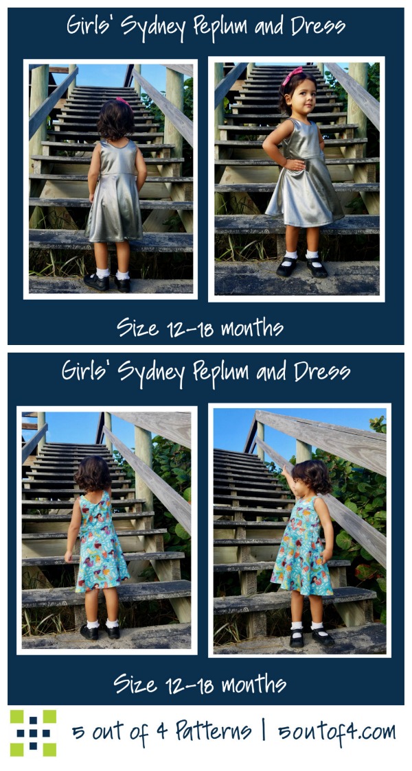 Girls Sydney Peplum and Dress sewing pattern (0-3mths to 14yrs)