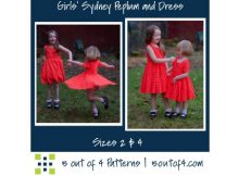 Girls Sydney Peplum & Dress sewing pattern (0-3mths to 14yrs)