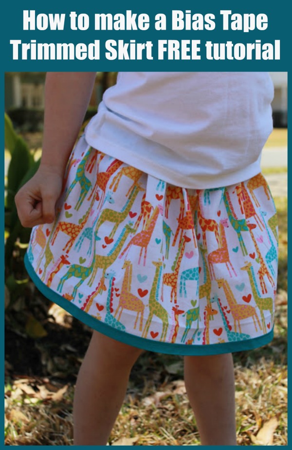 How to make a Bias Tape Trimmed Skirt FREE tutorial