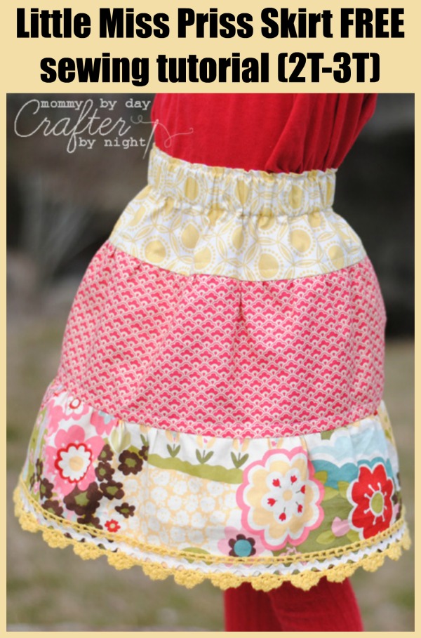 Little Miss Priss Skirt FREE sewing tutorial (2T-3T)