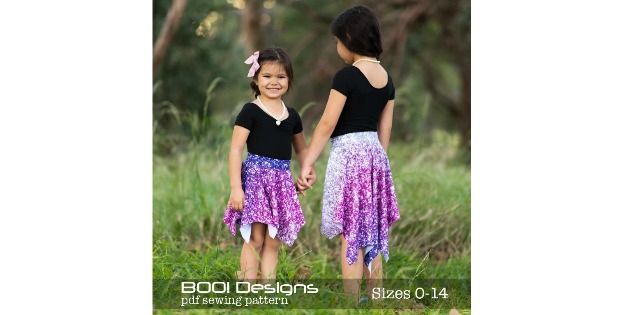 Pixie Skirt sewing pattern (sizes 0-14)