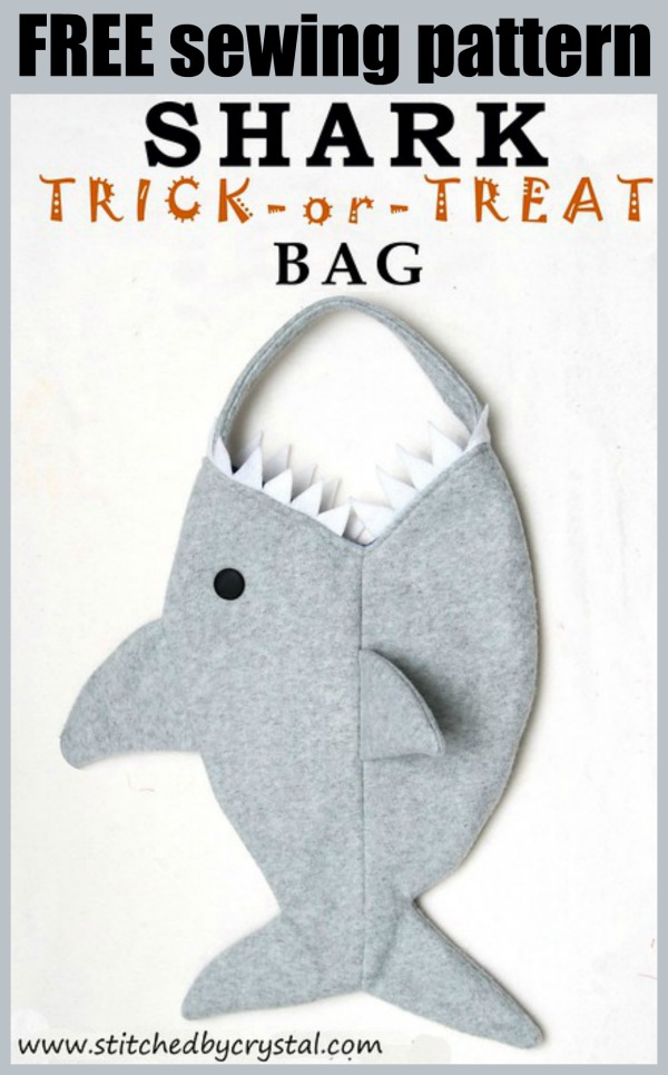 Shark (Trick-or-Treat) Bag FREE sewing pattern - Sew Modern Kids