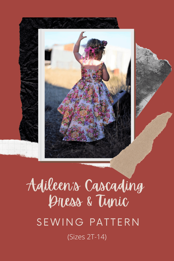 Adileen's Cascading Dress and Tunic sewing pattern (Sizes 2T-14)