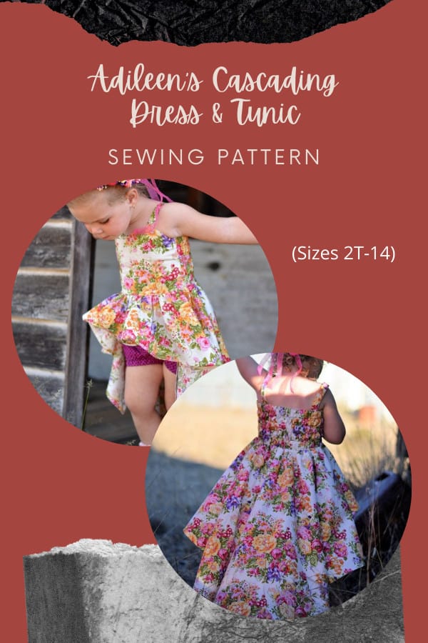 Adileen's Cascading Dress and Tunic sewing pattern (Sizes 2T-14)