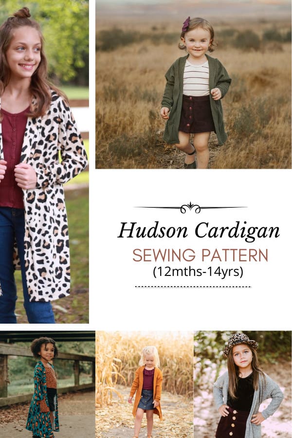 Hudson Cardigan sewing pattern (12mths-14yrs)