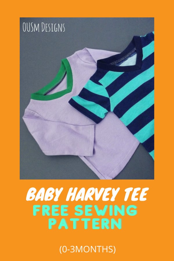 Baby Harvey Tee FREE sewing pattern (0-3 months)