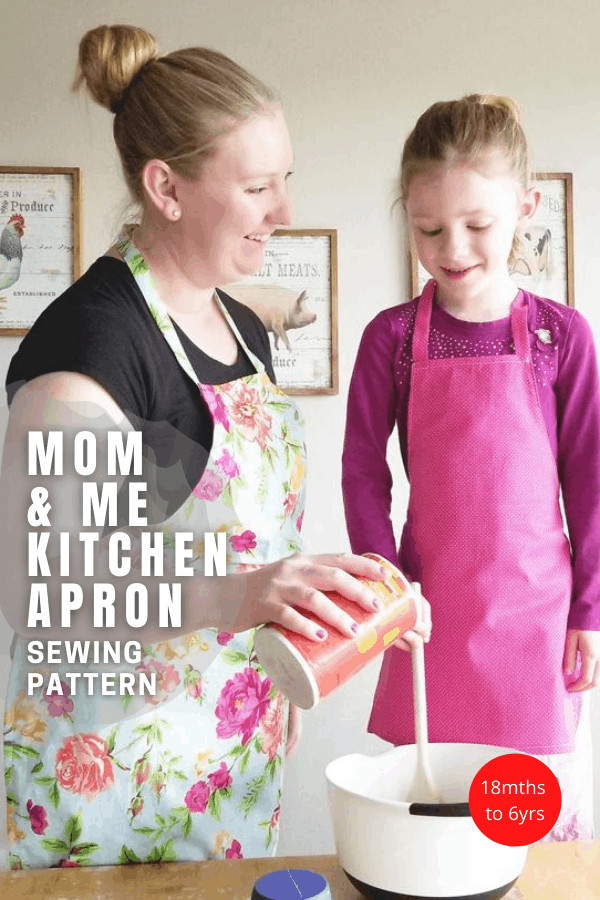 Mom and Me Kitchen Apron sewing pattern (18mths-6yrs)