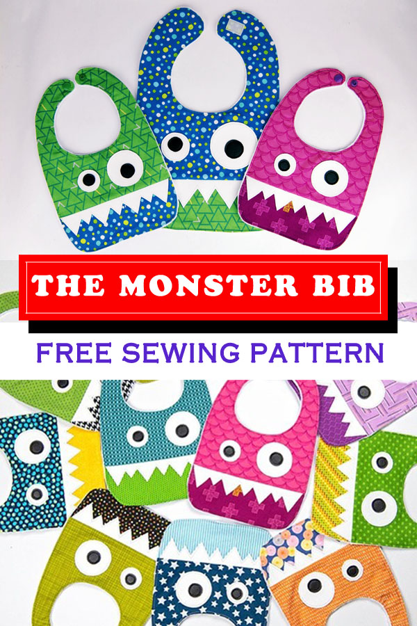 Monster Bib FREE sewing pattern