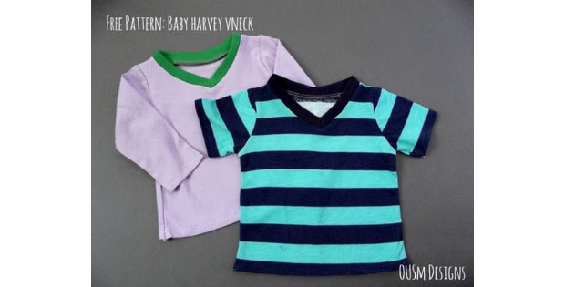 Baby Harvey Tee FREE sewing pattern (0-3 months)