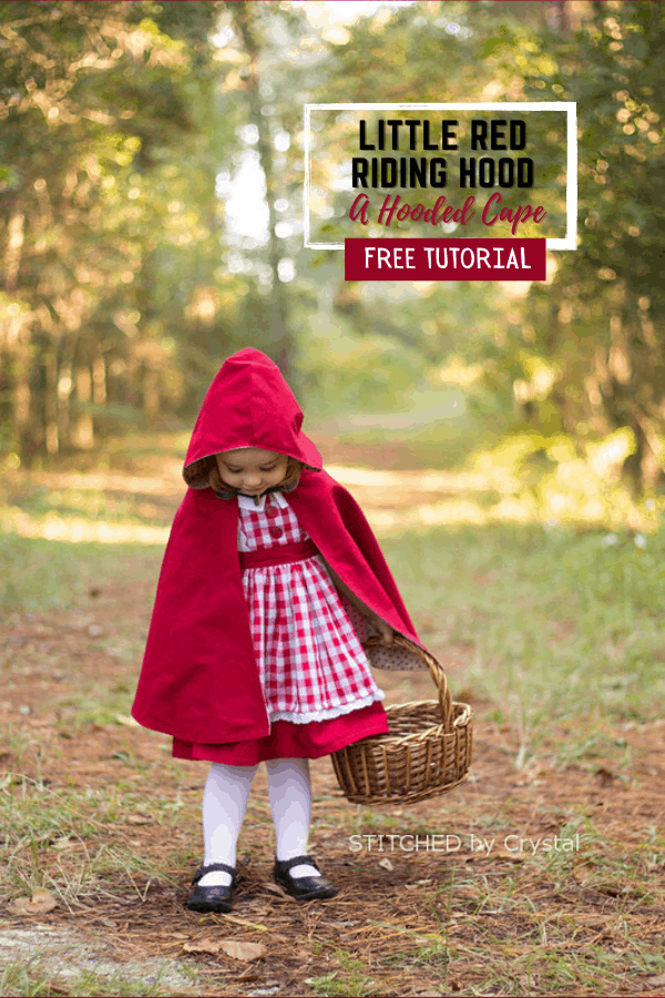 Little Red Riding Hood - A Hooded Cape FREE tutorial