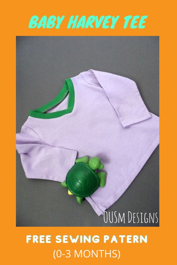 Baby Harvey Tee FREE sewing pattern (0-3 months)