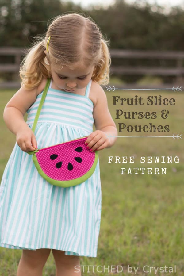 Fruit Slice Purses and Pouches FREE sewing pattern