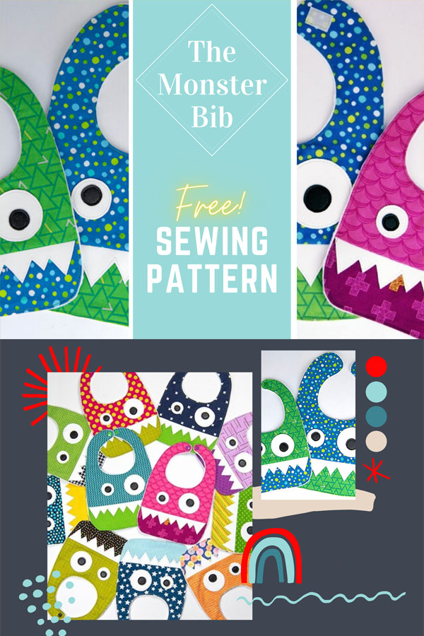 Monster Bib FREE sewing pattern