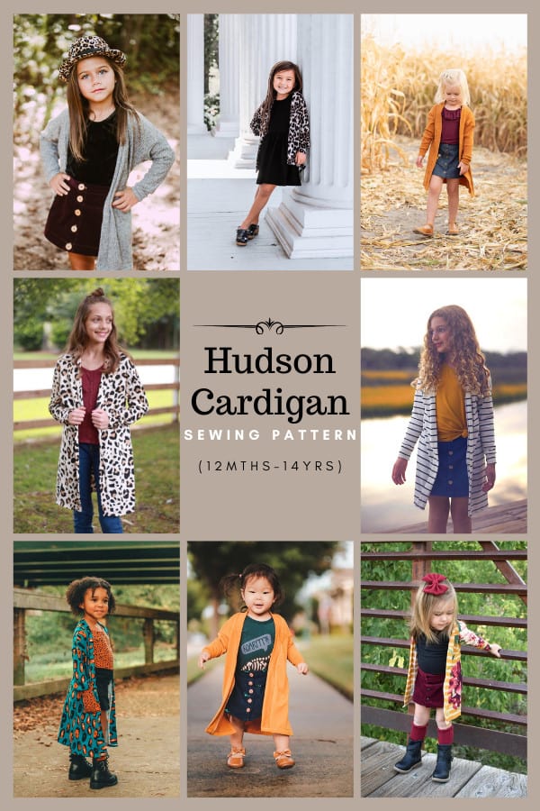 Hudson Cardigan sewing pattern (12mths-14yrs)