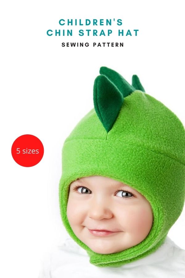 Children's Chin Strap Hat sewing pattern (5 sizes)