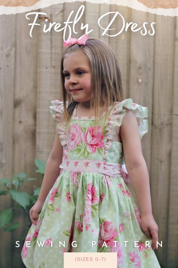 Sewing pattern for the Firefly Dress (Sizes 0-7)