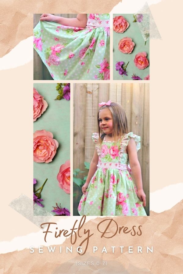 Sewing pattern for the Firefly Dress (Sizes 0-7)