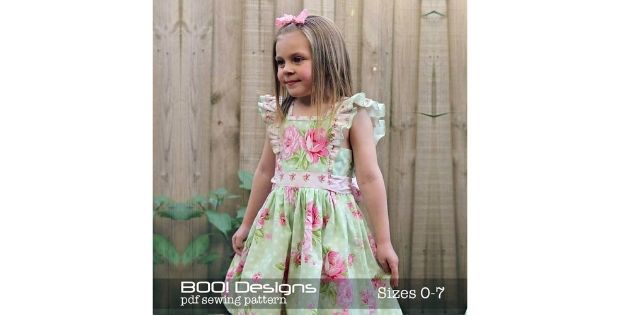 Sewing pattern for the Firefly Dress (Sizes 0-7)