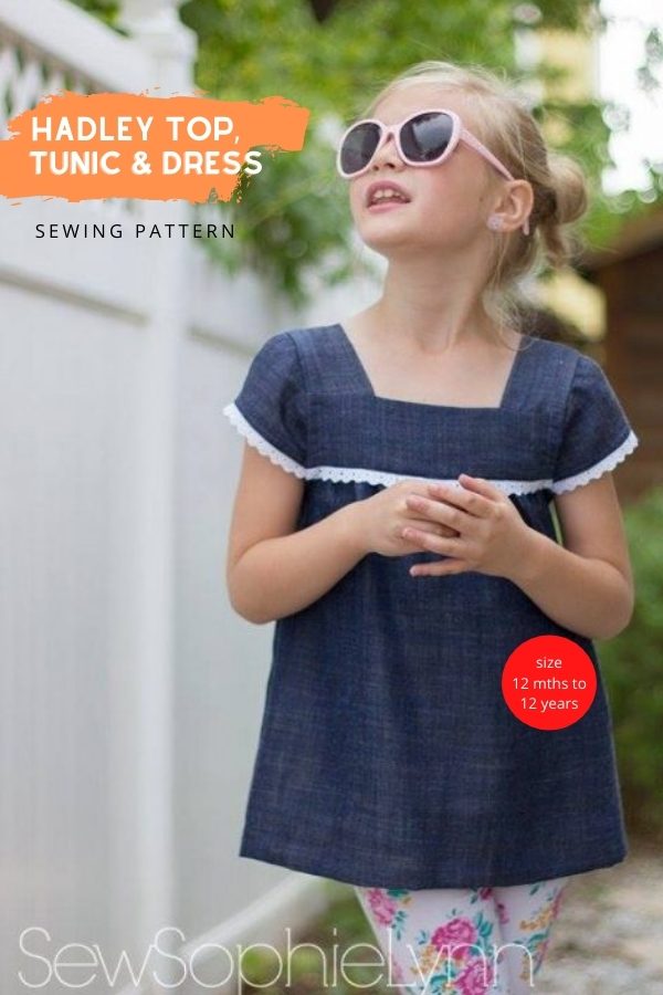 Hadley Top, Tunic and Dress sewing pattern (12mths-12yrs)