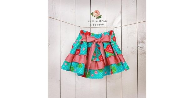 Elsa Girls Ruffle Skirt sewing pattern (12mths-12yrs)