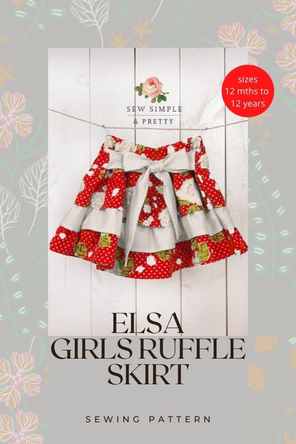 Elsa Girls Ruffle Skirt sewing pattern (12mths-12yrs)