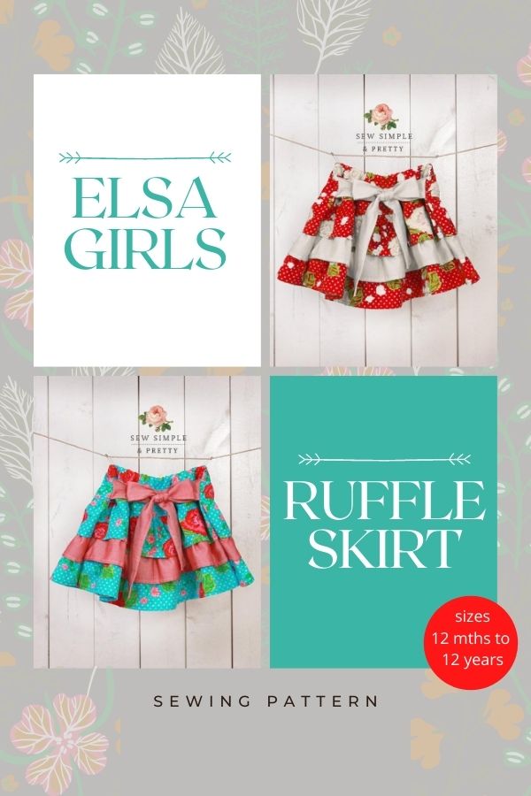 Elsa Girls Ruffle Skirt sewing pattern (12mths-12yrs)