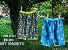 FREE sewing tutorial for the Fold Over Elastic Knit Shorts