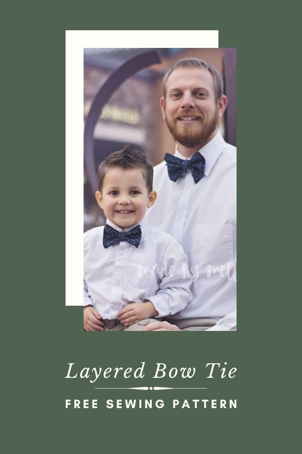 FREE sewing pattern for a Layered Bow Tie
