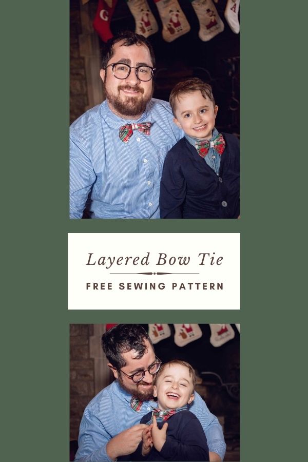 FREE sewing pattern for a Layered Bow Tie