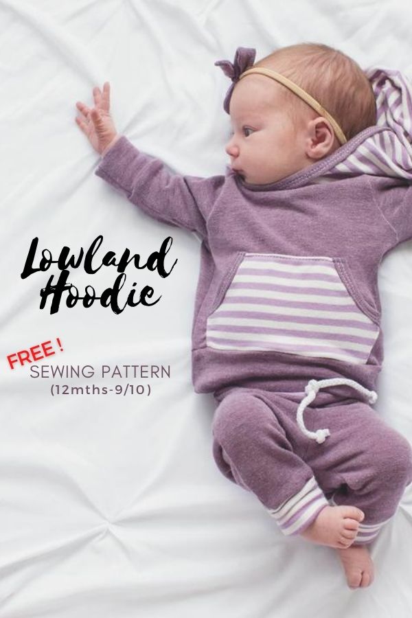 FREE Sewing pattern for the Lowland Hoodie (12mths-9/10)