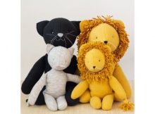 Toy Sewing pattern for the Stuffed Toy Cat and Lion Plush toy