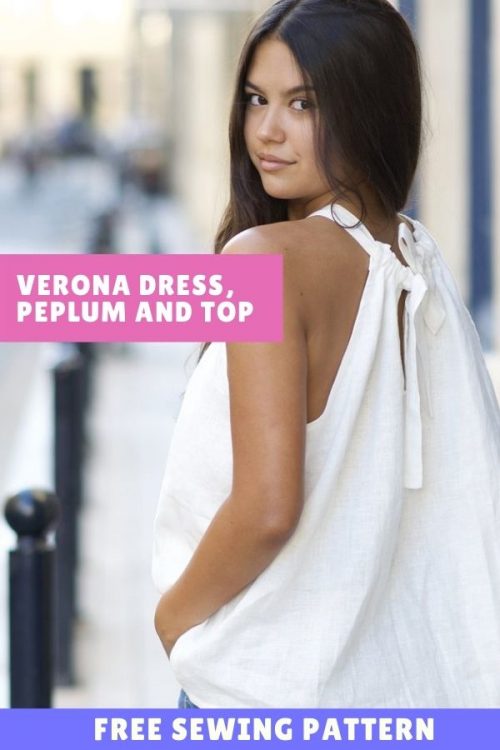 FREE sewing pattern for the Verona Dress, Peplum and Top