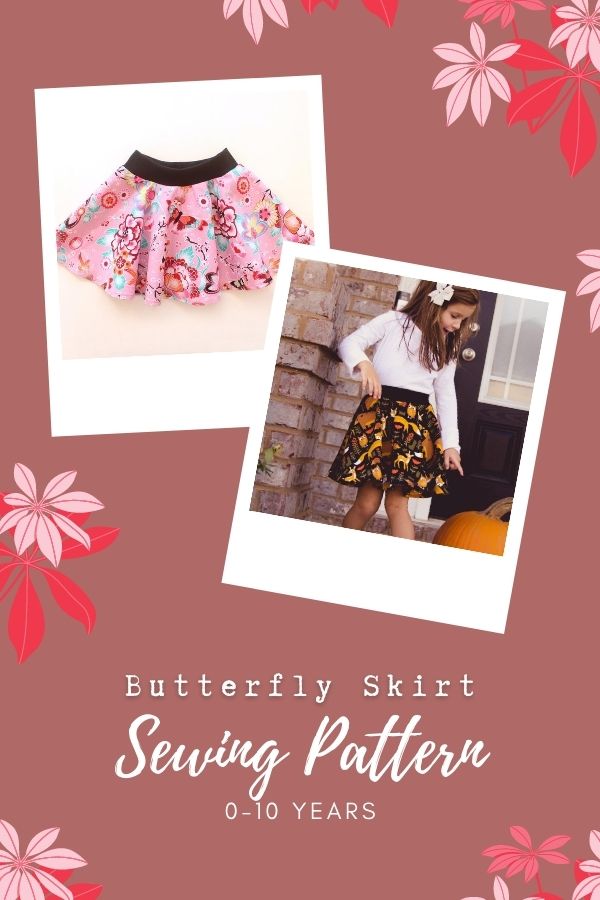 Sewing pattern for the Butterfly Skirt (0-10 years)