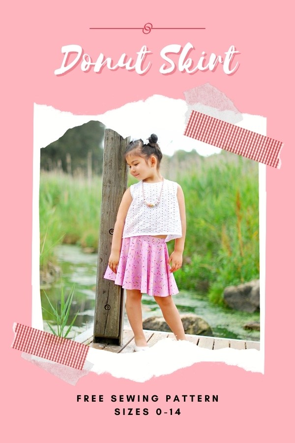 FREE Sewing pattern for the Donut Skirt (sizes 0-14)