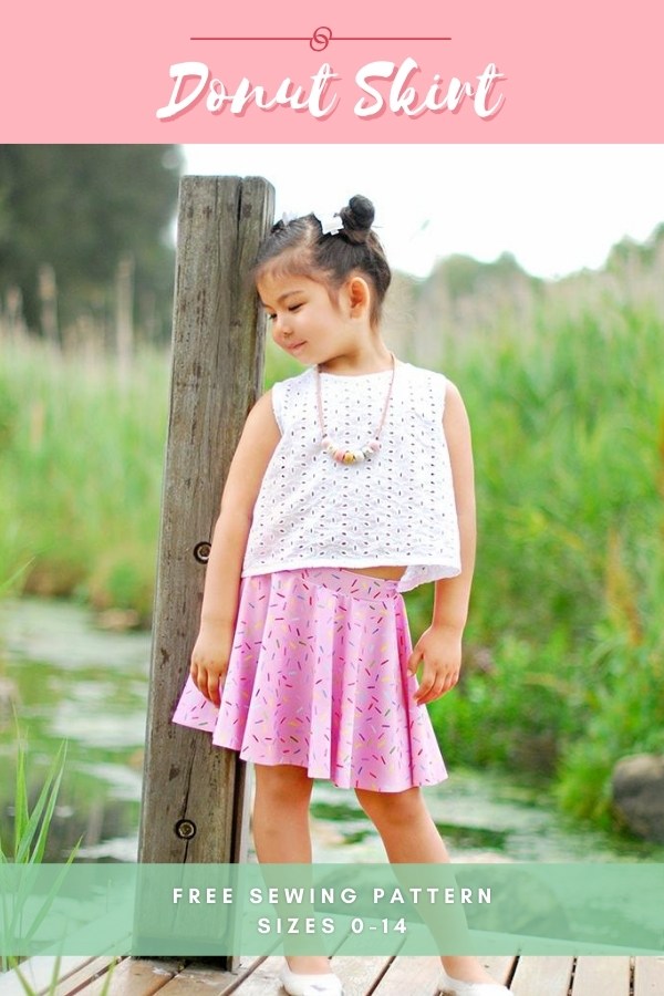 FREE Sewing pattern for the Donut Skirt (sizes 0-14)