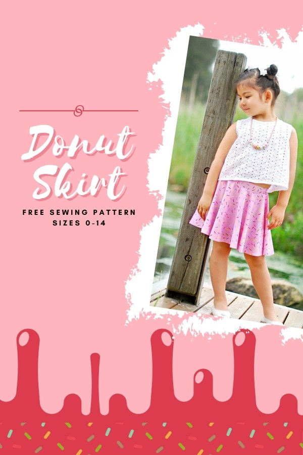 FREE Sewing pattern for the Donut Skirt (sizes 0-14)