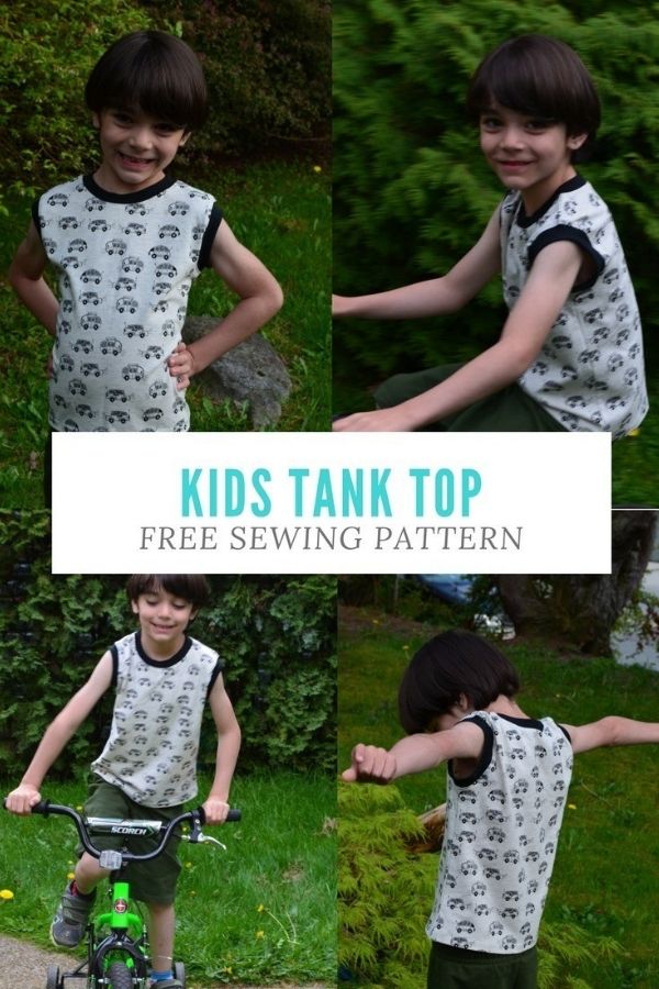 FREE sewing pattern for a Kids Tank Top