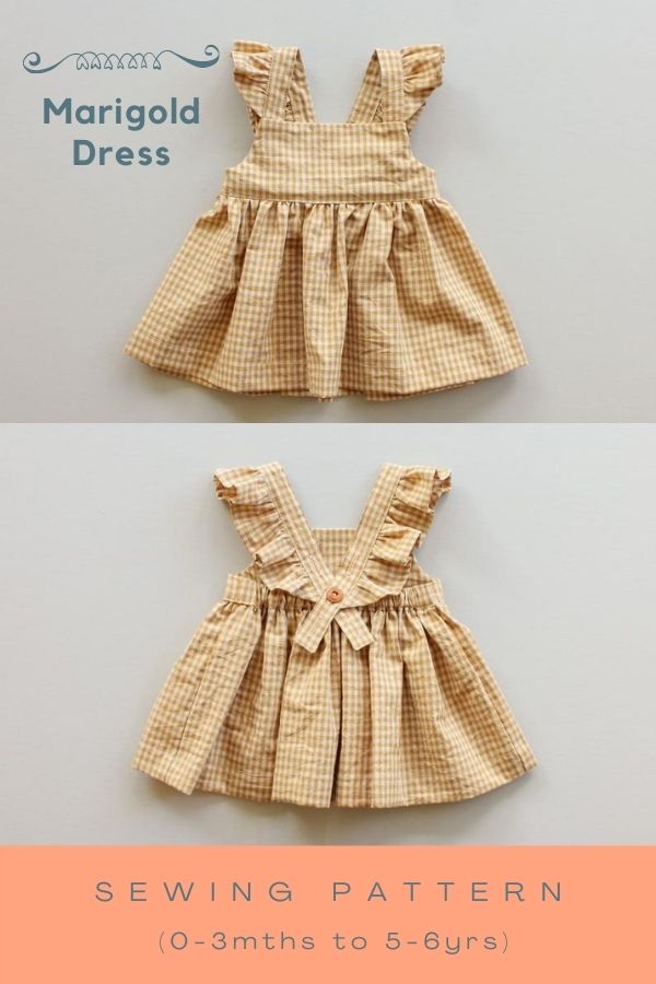 Sewing pattern for the Marigold Dress (0-3mths to 5-6yrs)