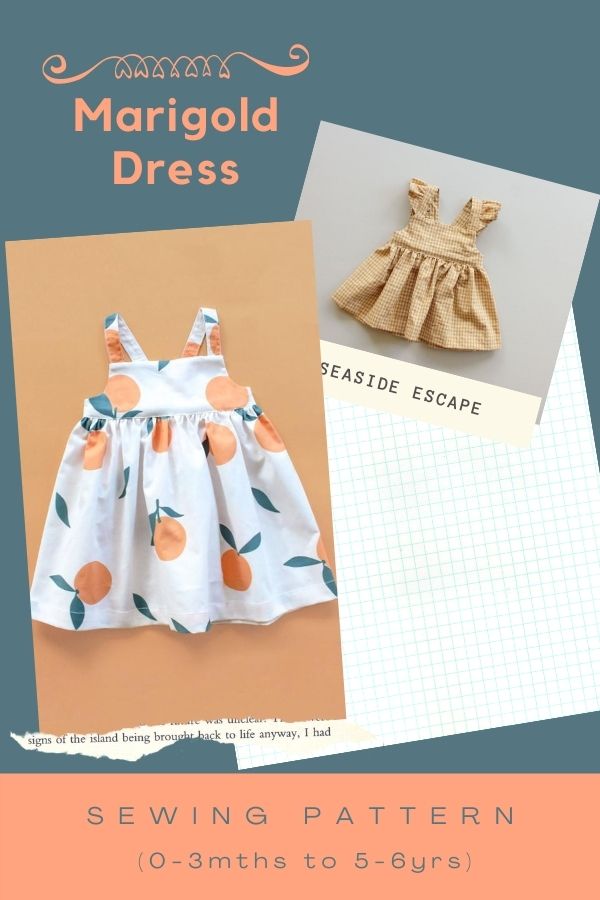 Sewing pattern for the Marigold Dress (0-3mths to 5-6yrs)