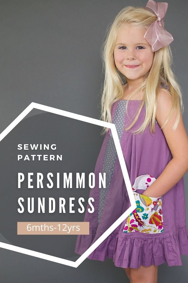 Sewing pattern for the Persimmon Sundress (6mths-12yrs).