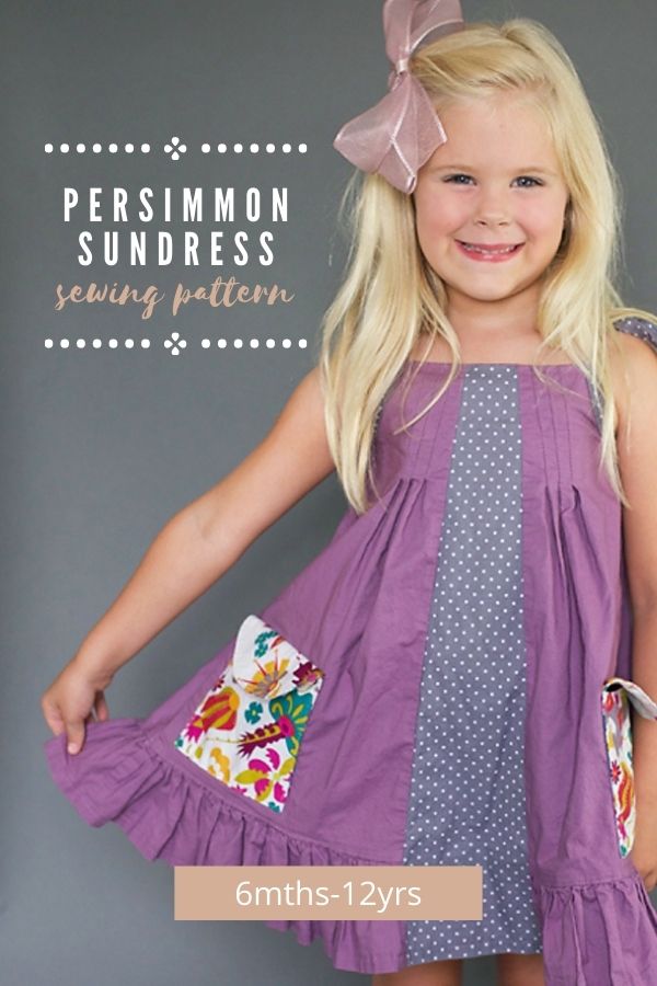 Sewing pattern for the Persimmon Sundress (6mths-12yrs).