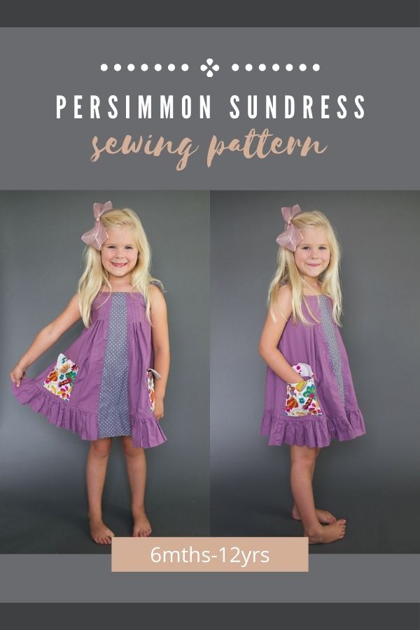 Sewing pattern for the Persimmon Sundress (6mths-12yrs).