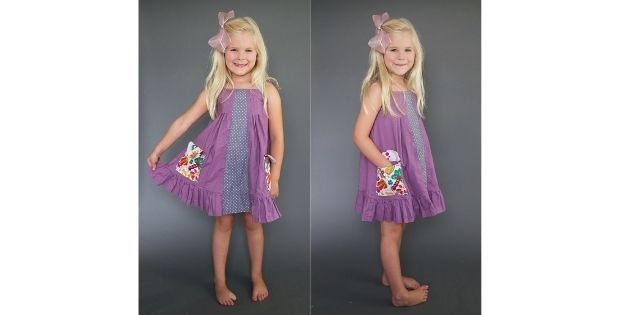 Sewing pattern for the Persimmon Sundress (6mths-12yrs).