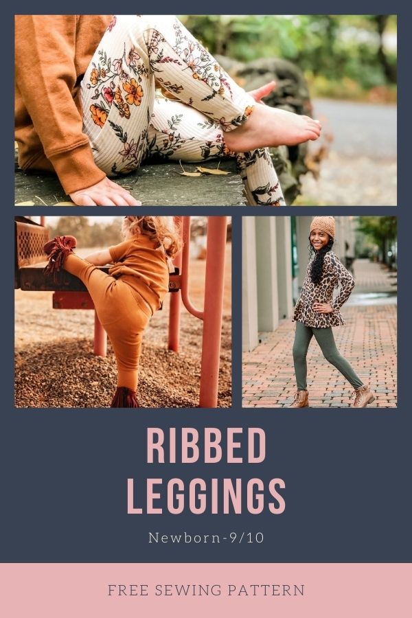 Ribbed Leggings FREE sewing pattern 3