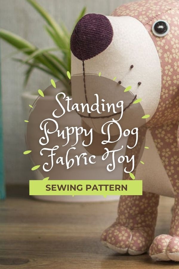 Standing Puppy Dog Fabric Toy sewing pattern Sew Modern Kids