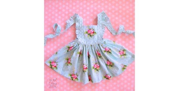 Vintage Style Pinafore Dress sewing pattern (12/18mths-9/10)